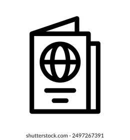 Passport Icon Vector Symbol Design Illustration