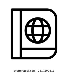 Passport Icon Vector Symbol Design Illustration