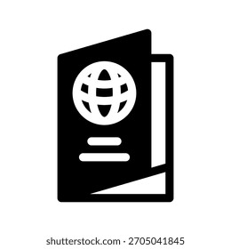 Ilustración de diseño de símbolo de Vector de icono de pasaporte