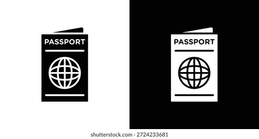 Icono de pasaporte. Plantilla de Vector. Concepto Icon diseño plano.