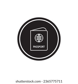 diseño del logotipo de la ilustración de la plantilla del vector del icono del pasaporte