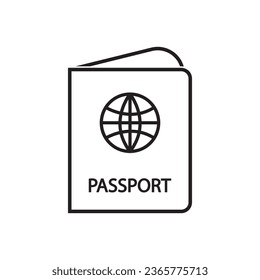 passport icon vector template illustration logo design