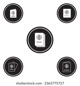 passport icon vector template illustration logo design