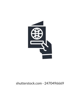passport icon. vector.Editable stroke.linear style sign for use web design,logo.Symbol illustration.