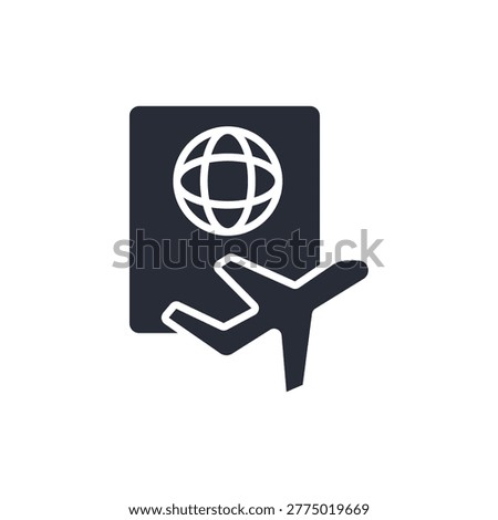 passport icon. vector.Editable stroke.linear style sign for use web design,logo.Symbol illustration.