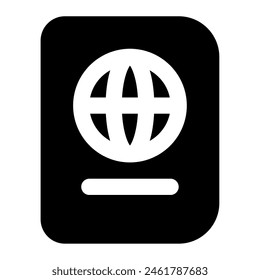 Passport icon for web, app, infographic