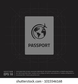 Passport Icon Web - Black Creative Background
