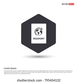 Passport Icon Web White Background icon template