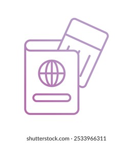 ícone de passaporte com fundo branco vetor ilustração stock