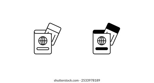 passport icon with white background vector stock illustration