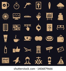 Passport icons set. Simple style of 36 passport vector icons for web for any design