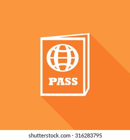 passport icons set. Vector Illustration eps10. Flat icon with long shadow. 