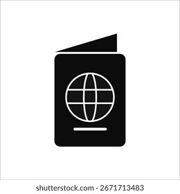 ícones do passport. simples vetor sólido