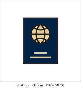 Passport  icons symbol vector elements for infographic web
