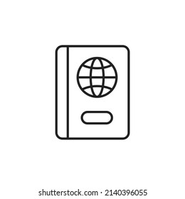 Passport icons  symbol vector elements for infographic web