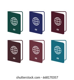 Passport icons, Vector.