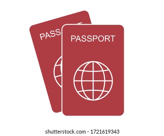 Passport id in flat design. Identification document for international travel.  