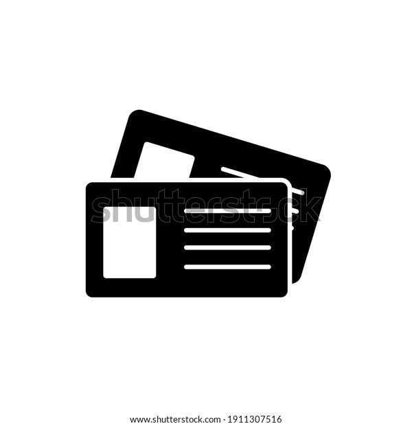 passport and identification card icon or logo\
isolated sign symbol vector illustration - high quality black style\
vector icons