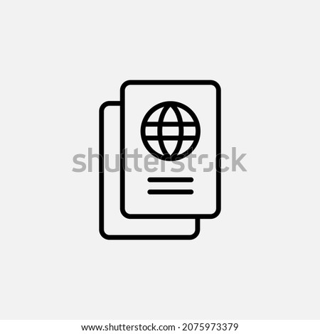 Passport, identity line icon, vector, illustration, logo template. Suitable for many purposes.