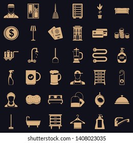 Passport for inn icons set. Simple style of 36 passport for inn vector icons for web for any design