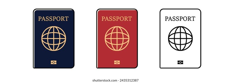 Passport isolated on white background