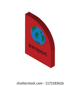 Passport isometric left top view 3D icon