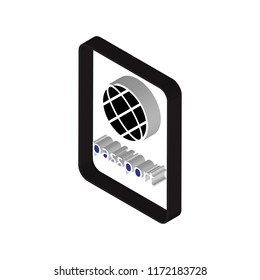 Passport isometric left top view 3D icon
