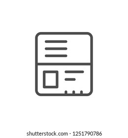 Passport line icon