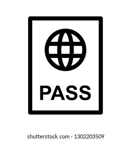 passport line icon
