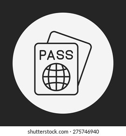 passport line icon