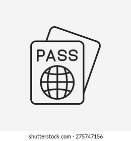 passport line icon