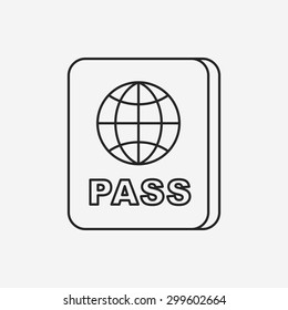 passport line icon