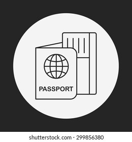 passport line icon