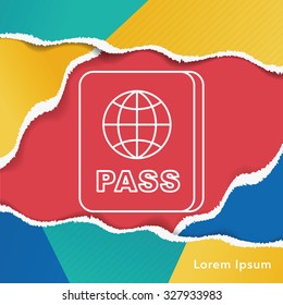 passport line icon