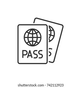 Passport line icon