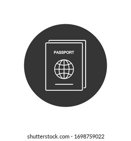 Passport line Icon. Identification or Pass Document Illustration As A Simple Vector Sign & Trendy Symbol in Glyph Style for Design and Websites, Presentation or Mobile Apps