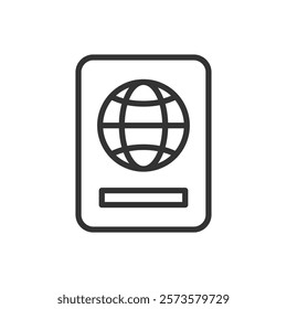 Passport line icon. Vector illustration