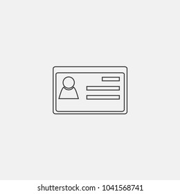 passport line vector icon