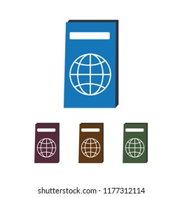 passport  logo design template vector