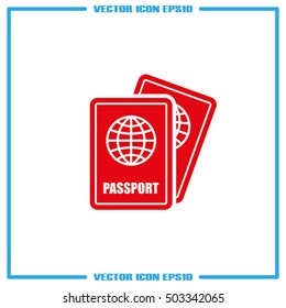 passport logo icon vector EPS 10, abstract sign flat design,  illustration modern isolated badge for website or app - stock info graphics