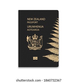 Passport of New Zealand. Citizen ID template. Vector illustration 