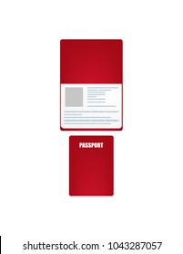 Passport on white background