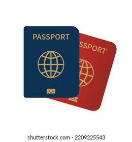 Passport on a white background. Vector illustration