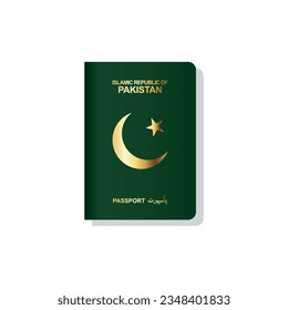 Passport of Pakistan. Vector illustration. travel Id document