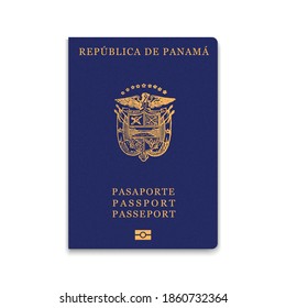 Pasaporte de Panamá. Plantilla de identificación ciudadana. Ilustración del vector 