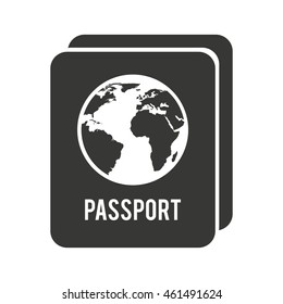 passport pass document icon vector isolated graphic