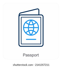 Passport And Pass Icon Concept