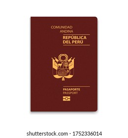 Passport of Peru. Vector illustration . Template for your design