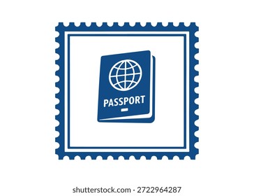 passport postage stamp vector icon on a white background
Vector postage stamp on a white background