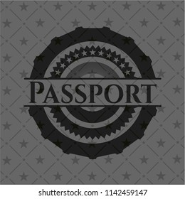 Passport retro style black emblem